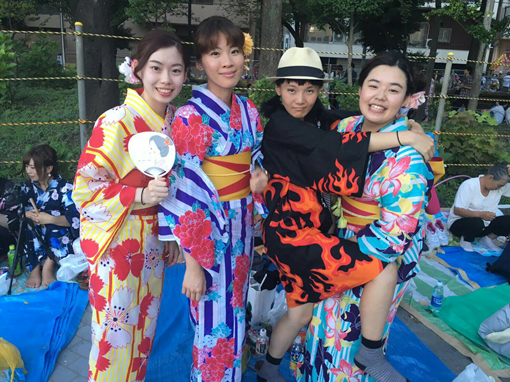 日本留學心得 ７月花火大會穿和服
